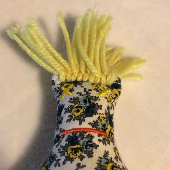 DAMMIT DOLL White w/ Floral Fabric - Picture 2 of 4